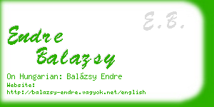 endre balazsy business card